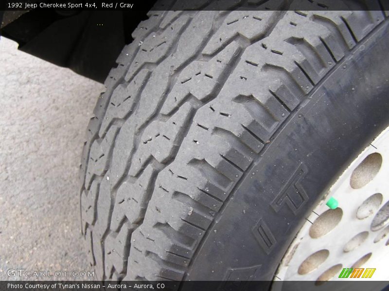 Red / Gray 1992 Jeep Cherokee Sport 4x4