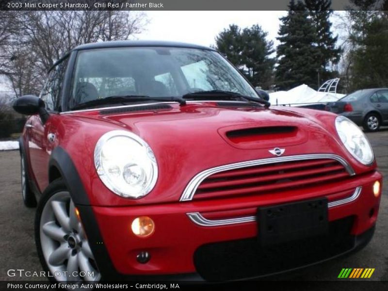 Chili Red / Panther Black 2003 Mini Cooper S Hardtop