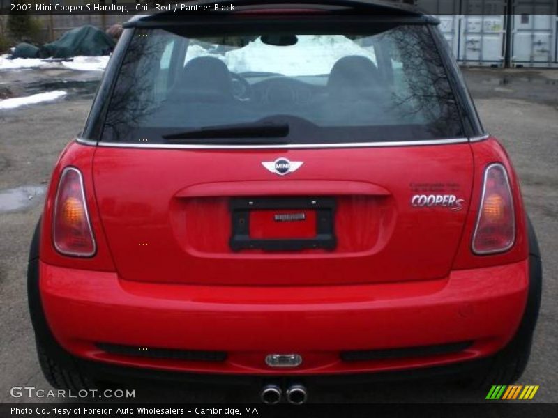 Chili Red / Panther Black 2003 Mini Cooper S Hardtop