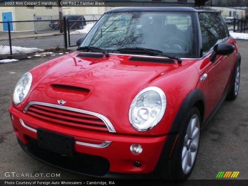 Chili Red / Panther Black 2003 Mini Cooper S Hardtop