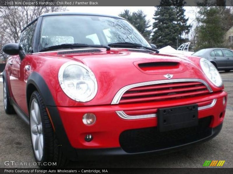 Chili Red / Panther Black 2003 Mini Cooper S Hardtop