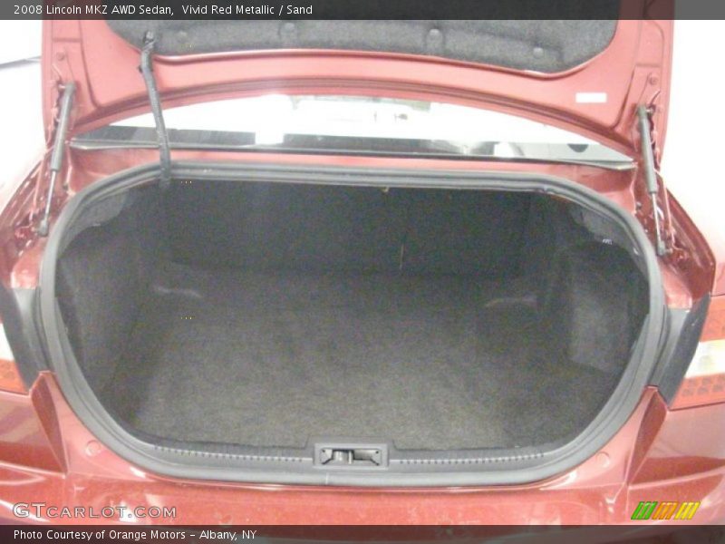 Vivid Red Metallic / Sand 2008 Lincoln MKZ AWD Sedan