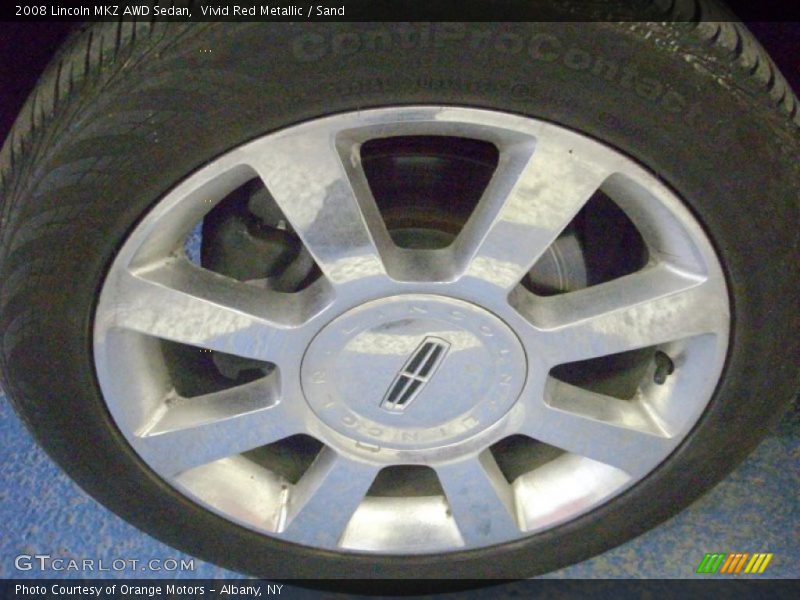 Vivid Red Metallic / Sand 2008 Lincoln MKZ AWD Sedan