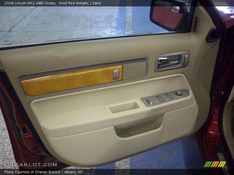 Vivid Red Metallic / Sand 2008 Lincoln MKZ AWD Sedan