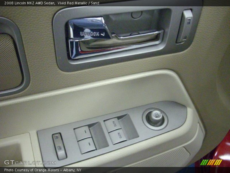 Vivid Red Metallic / Sand 2008 Lincoln MKZ AWD Sedan