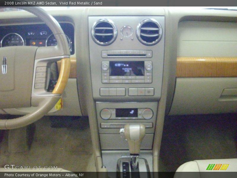 Vivid Red Metallic / Sand 2008 Lincoln MKZ AWD Sedan