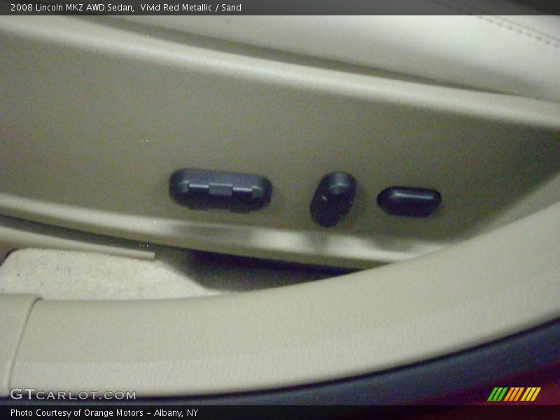 Vivid Red Metallic / Sand 2008 Lincoln MKZ AWD Sedan