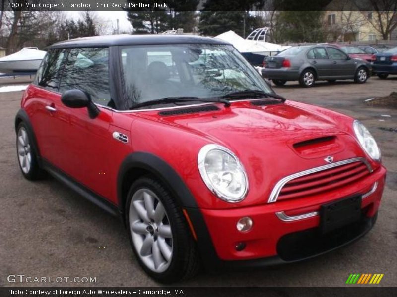 Chili Red / Panther Black 2003 Mini Cooper S Hardtop