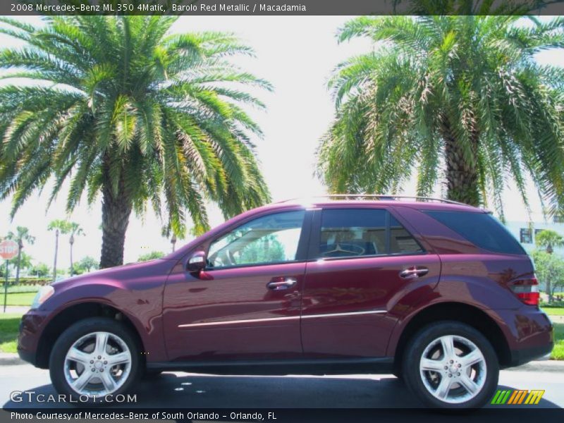  2008 ML 350 4Matic Barolo Red Metallic