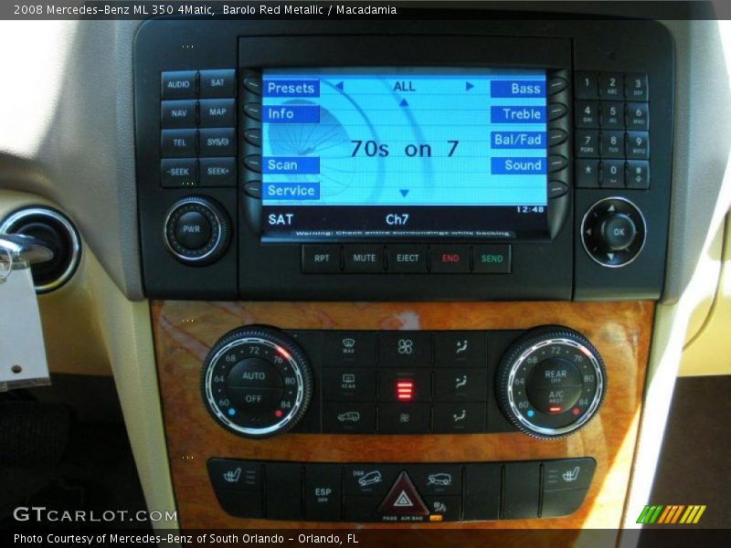 Controls of 2008 ML 350 4Matic