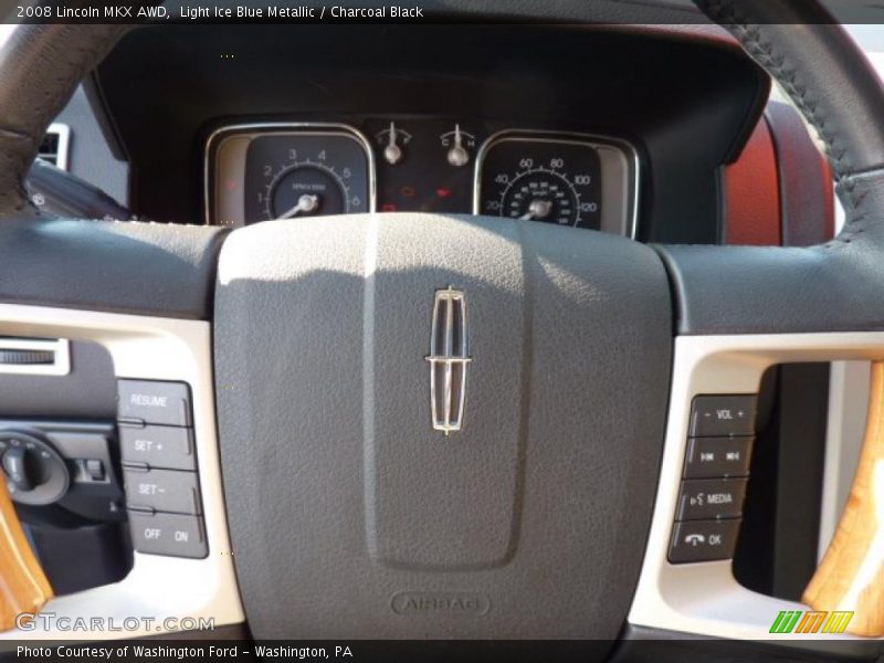 Light Ice Blue Metallic / Charcoal Black 2008 Lincoln MKX AWD