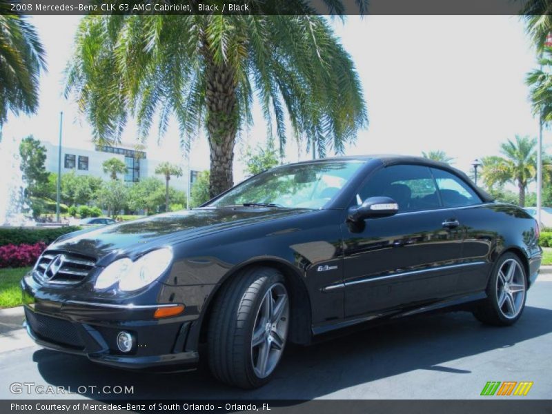 Black / Black 2008 Mercedes-Benz CLK 63 AMG Cabriolet