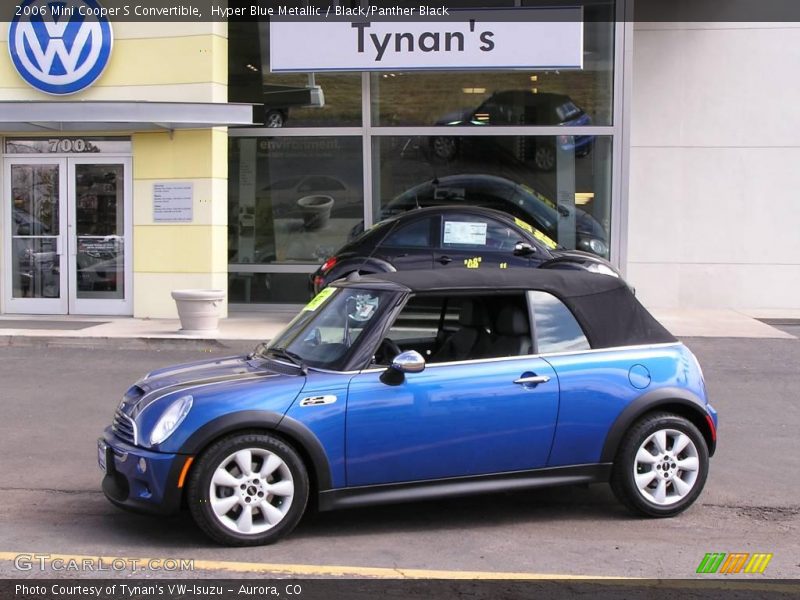 Hyper Blue Metallic / Black/Panther Black 2006 Mini Cooper S Convertible
