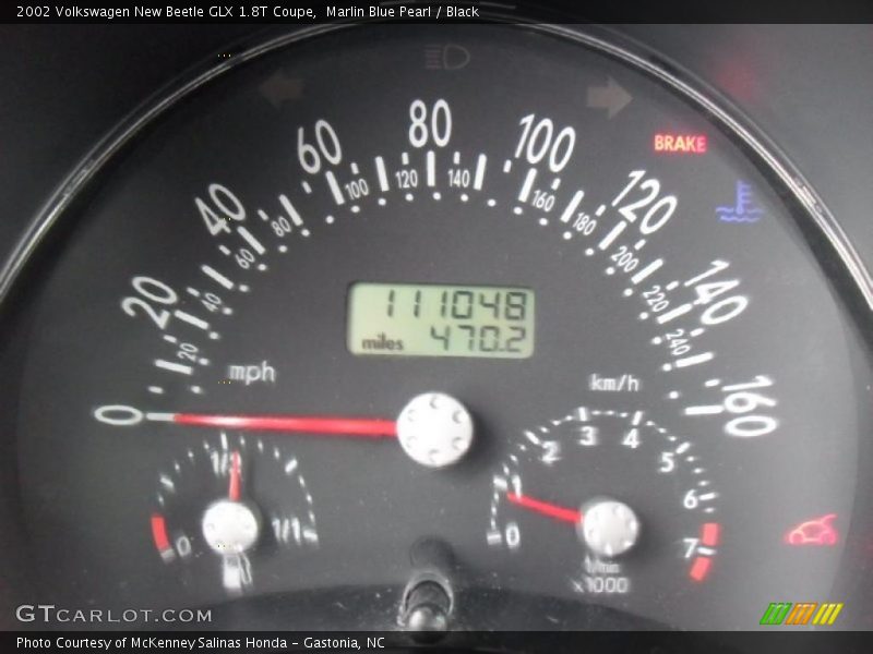 Marlin Blue Pearl / Black 2002 Volkswagen New Beetle GLX 1.8T Coupe