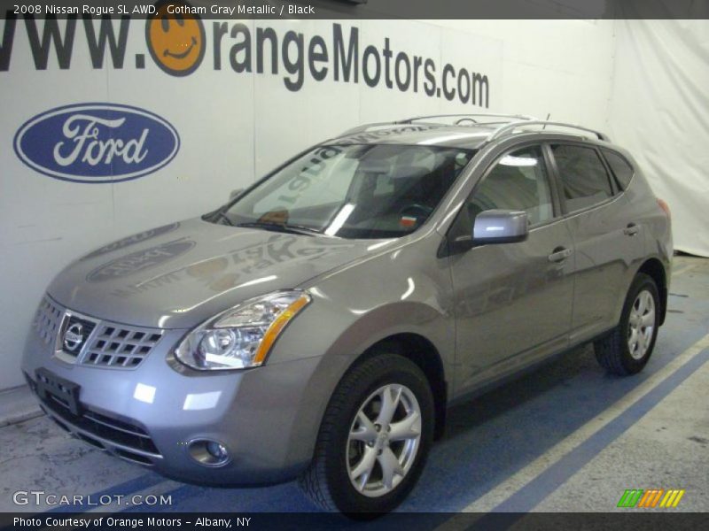 Gotham Gray Metallic / Black 2008 Nissan Rogue SL AWD