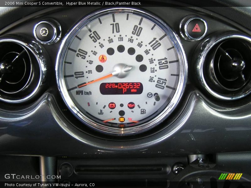 Hyper Blue Metallic / Black/Panther Black 2006 Mini Cooper S Convertible