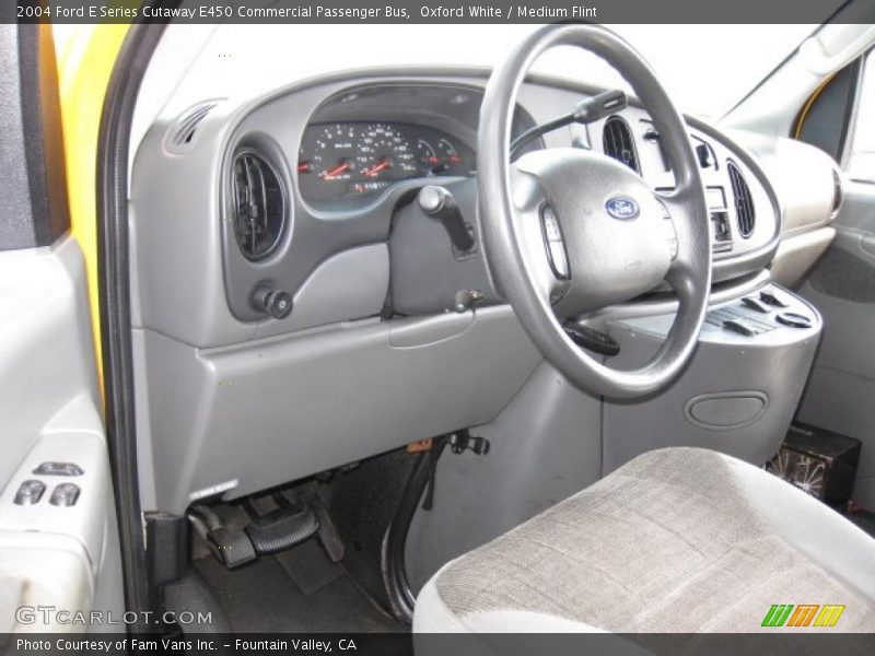 Oxford White / Medium Flint 2004 Ford E Series Cutaway E450 Commercial Passenger Bus