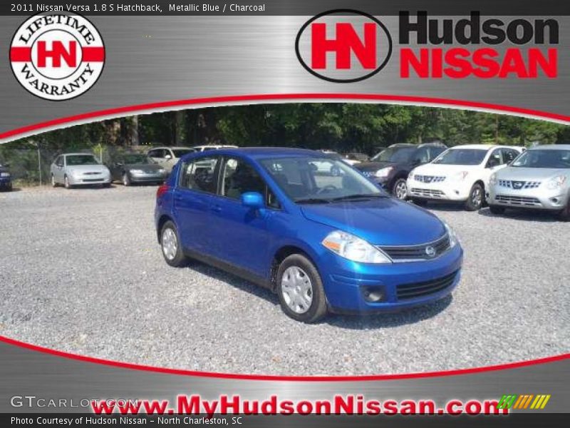 Metallic Blue / Charcoal 2011 Nissan Versa 1.8 S Hatchback