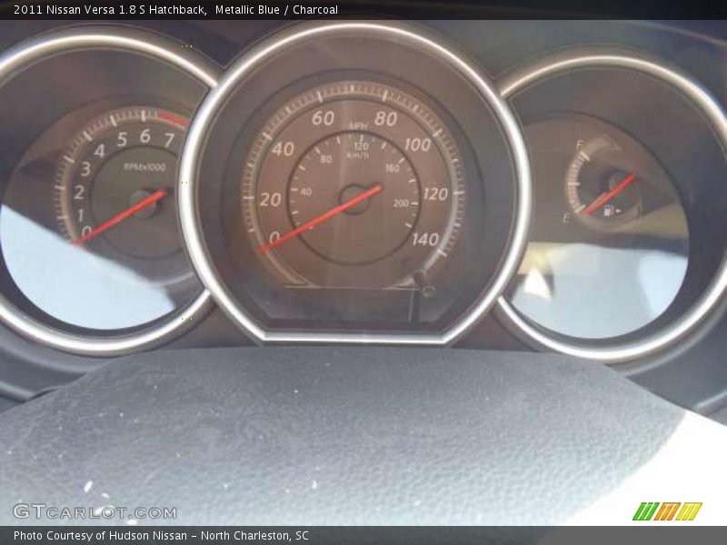 Metallic Blue / Charcoal 2011 Nissan Versa 1.8 S Hatchback