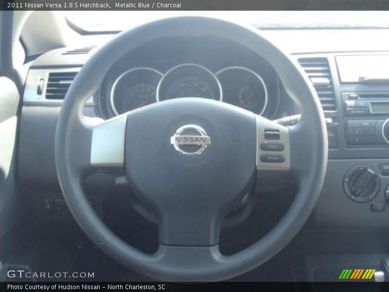 Metallic Blue / Charcoal 2011 Nissan Versa 1.8 S Hatchback