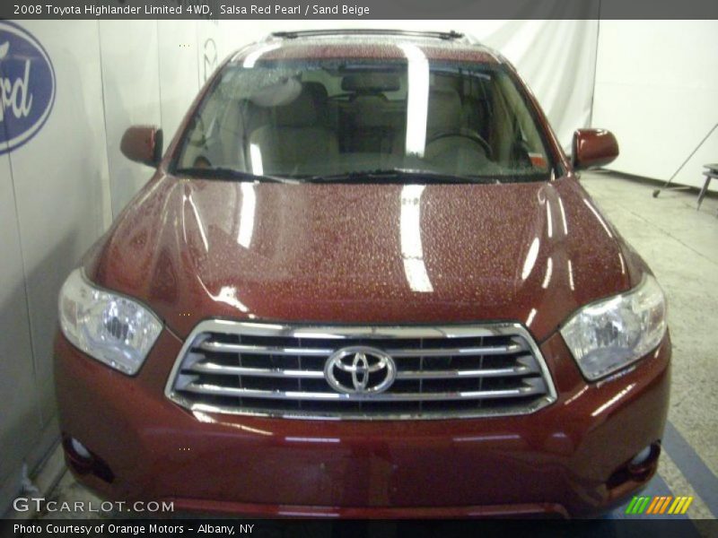 Salsa Red Pearl / Sand Beige 2008 Toyota Highlander Limited 4WD