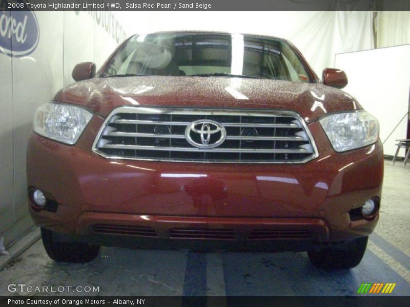 Salsa Red Pearl / Sand Beige 2008 Toyota Highlander Limited 4WD