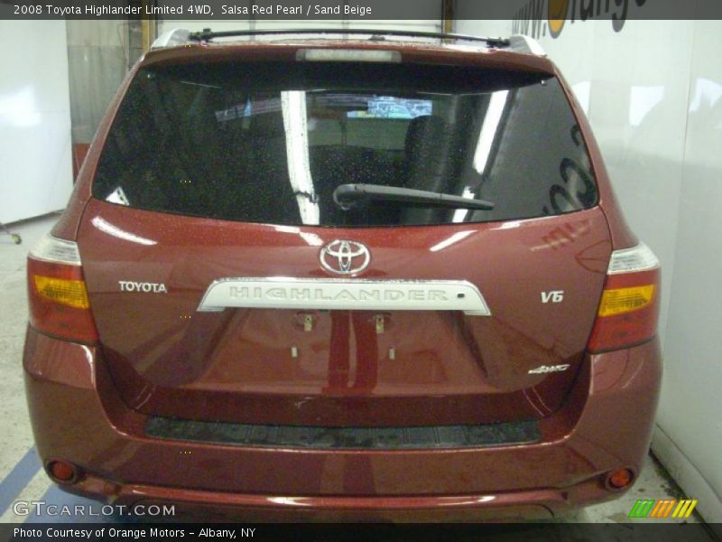 Salsa Red Pearl / Sand Beige 2008 Toyota Highlander Limited 4WD