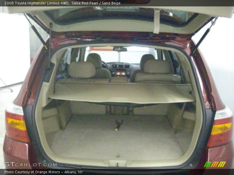 Salsa Red Pearl / Sand Beige 2008 Toyota Highlander Limited 4WD