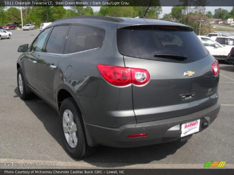 Steel Green Metallic / Dark Gray/Light Gray 2011 Chevrolet Traverse LT