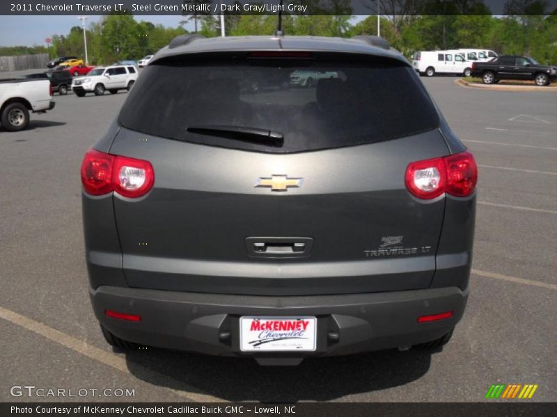 Steel Green Metallic / Dark Gray/Light Gray 2011 Chevrolet Traverse LT
