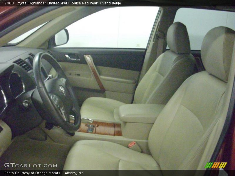 Salsa Red Pearl / Sand Beige 2008 Toyota Highlander Limited 4WD