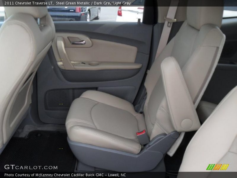 Steel Green Metallic / Dark Gray/Light Gray 2011 Chevrolet Traverse LT