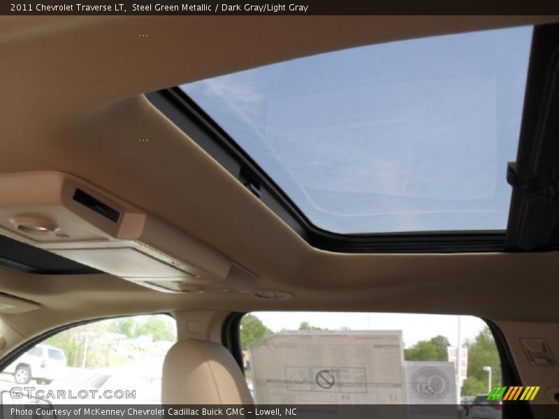 Steel Green Metallic / Dark Gray/Light Gray 2011 Chevrolet Traverse LT