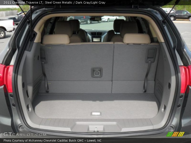 Steel Green Metallic / Dark Gray/Light Gray 2011 Chevrolet Traverse LT