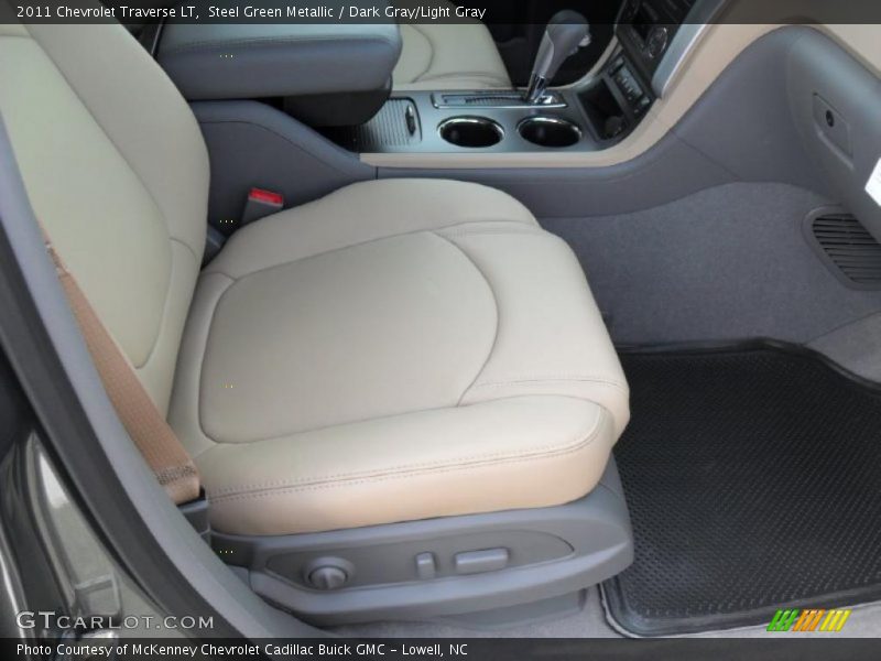 Steel Green Metallic / Dark Gray/Light Gray 2011 Chevrolet Traverse LT
