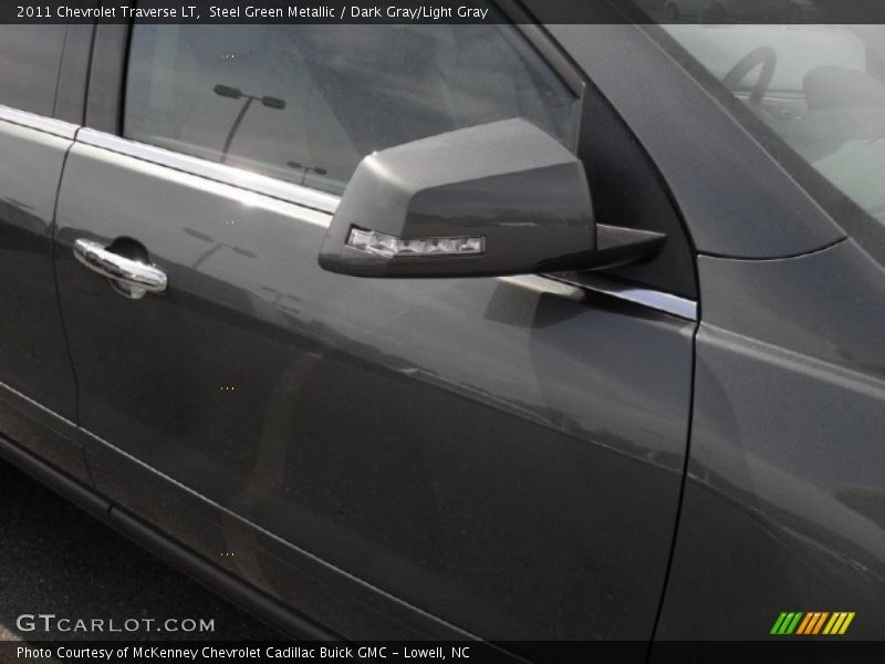 Steel Green Metallic / Dark Gray/Light Gray 2011 Chevrolet Traverse LT
