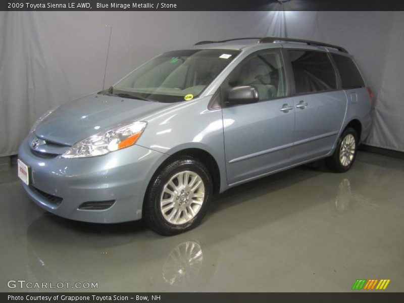 Blue Mirage Metallic / Stone 2009 Toyota Sienna LE AWD