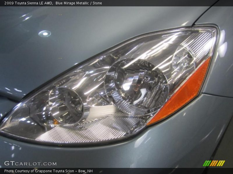 Blue Mirage Metallic / Stone 2009 Toyota Sienna LE AWD