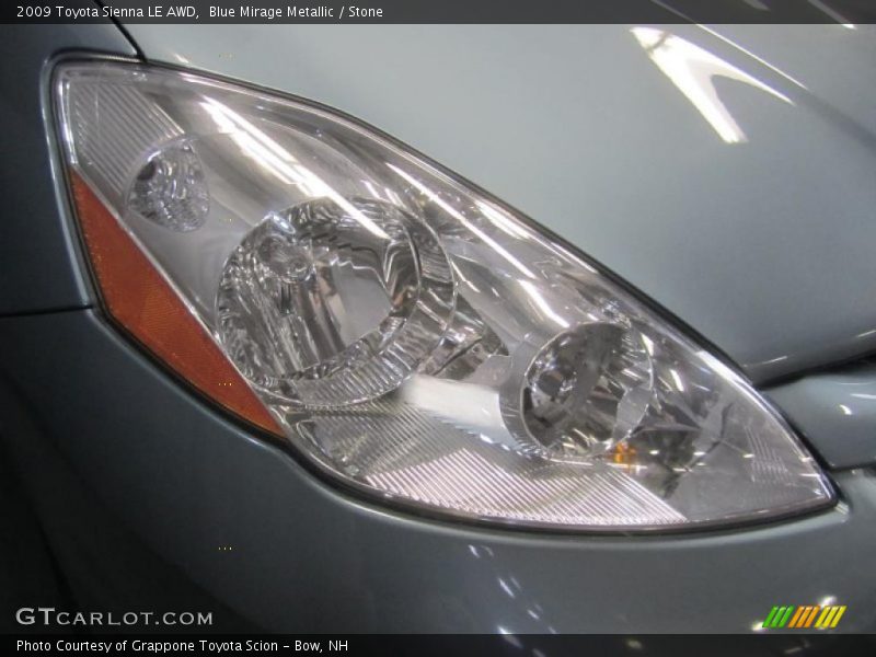 Blue Mirage Metallic / Stone 2009 Toyota Sienna LE AWD
