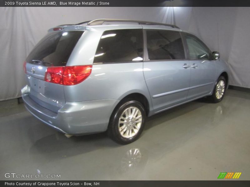 Blue Mirage Metallic / Stone 2009 Toyota Sienna LE AWD