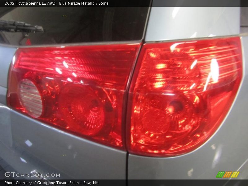 Blue Mirage Metallic / Stone 2009 Toyota Sienna LE AWD