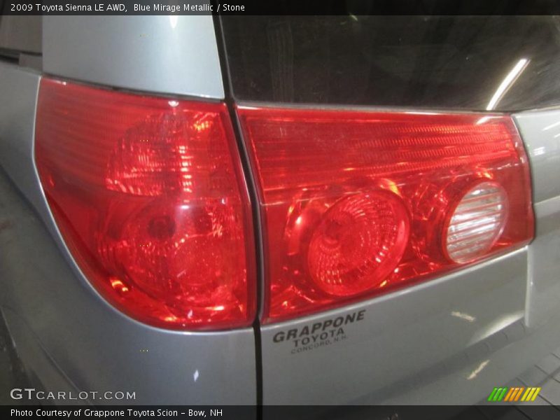 Blue Mirage Metallic / Stone 2009 Toyota Sienna LE AWD