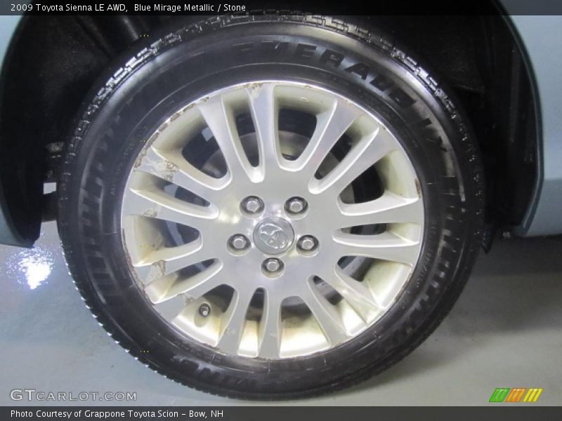 Blue Mirage Metallic / Stone 2009 Toyota Sienna LE AWD