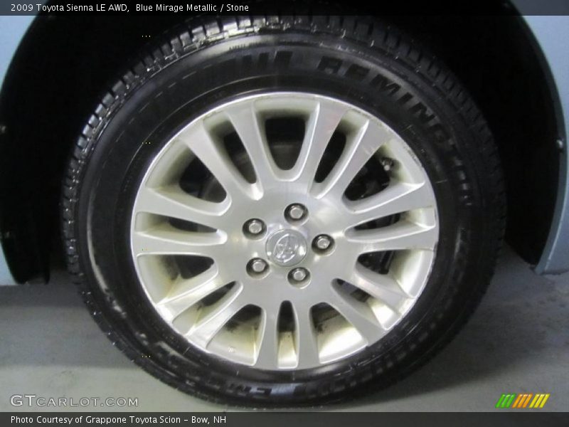 Blue Mirage Metallic / Stone 2009 Toyota Sienna LE AWD