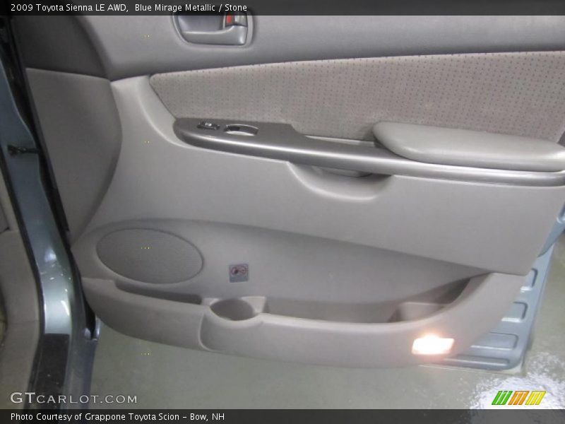 Blue Mirage Metallic / Stone 2009 Toyota Sienna LE AWD