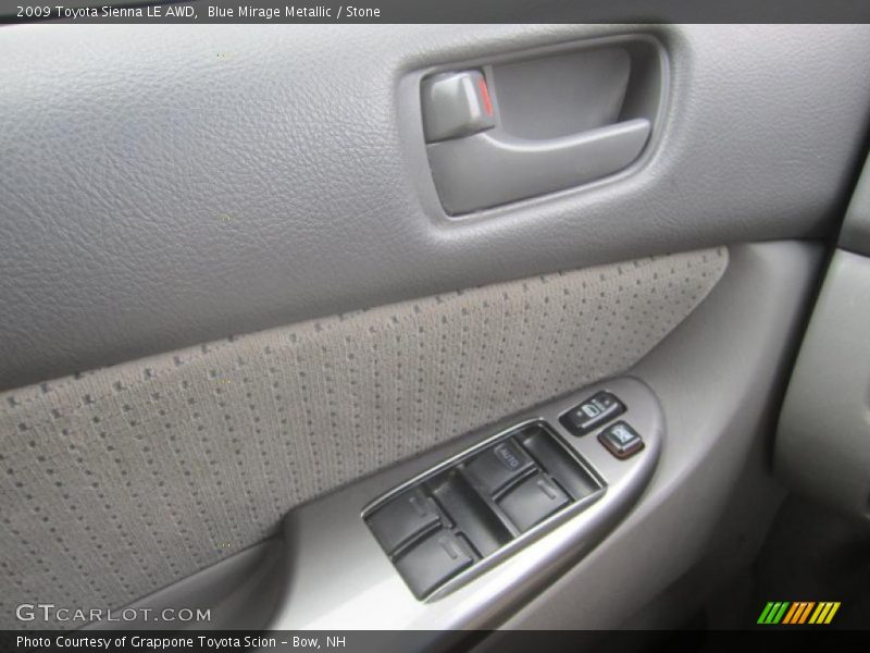 Blue Mirage Metallic / Stone 2009 Toyota Sienna LE AWD