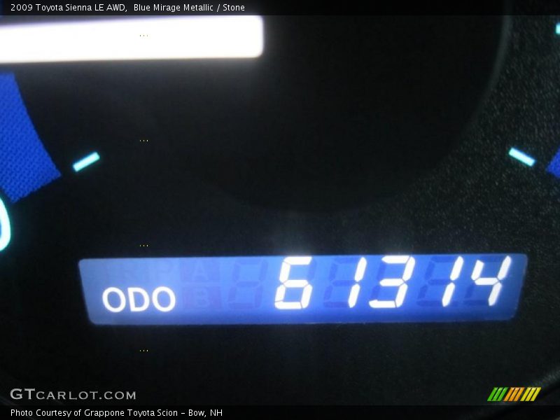 Blue Mirage Metallic / Stone 2009 Toyota Sienna LE AWD