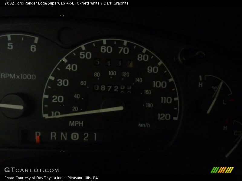 Oxford White / Dark Graphite 2002 Ford Ranger Edge SuperCab 4x4