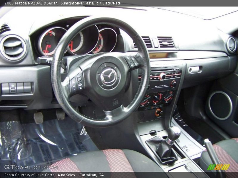  2005 MAZDA3 s Sedan Black/Red Interior