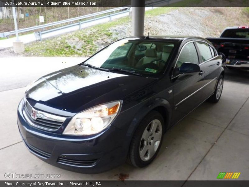 Midnight Blue Metallic / Tan 2007 Saturn Aura XE